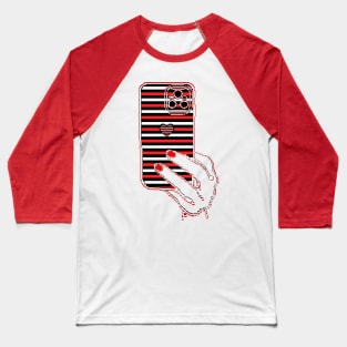 mirror selfie phone in hand pixelart Baseball T-Shirt